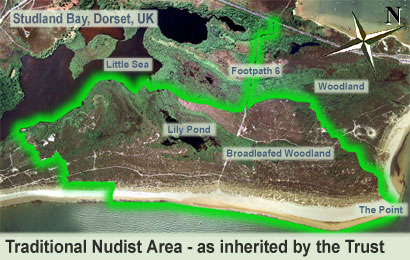 The Traditioanl Nudist Area at Studland Bay  Studland United Nudists