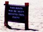 National Trust nudist sign  Studland United Nudists